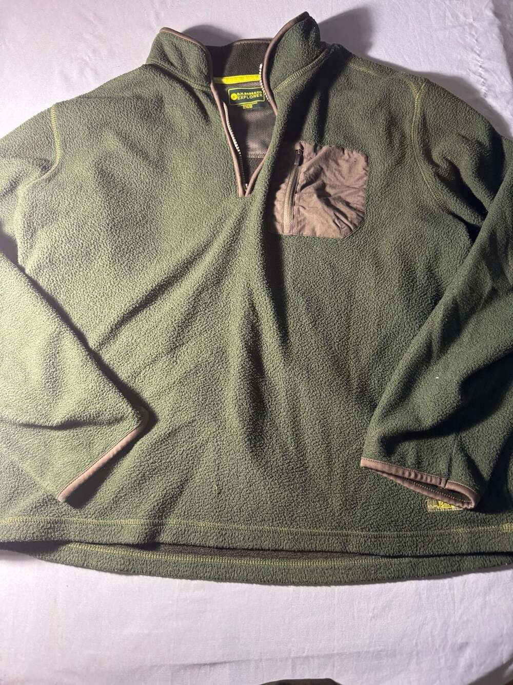 Missing zipper G.H. Bass & Co. Explorer Fleece Pullover Size XL